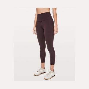 lululemon align pant II 25” in plum shadow, size 8